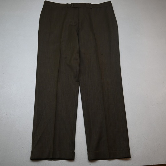 Jack victor Other - Jack Victor 38x32 Brown 100% Estrato Wool Spencer Cuffed Dress Mens Pants